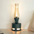 Opditch LED Bordlampe Retro Lanterne Glas Nostalgisk