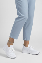 Women’s Knit Sneakers with Lace-Up Fastening and Layered Sole