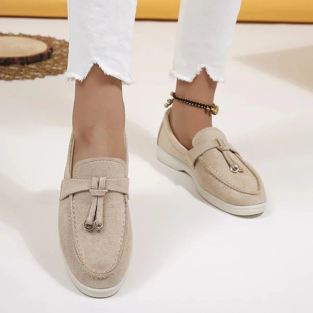 Dame Mokkasiner Ruskind Slip-On Komfortable Hverdags Sko — Image 9