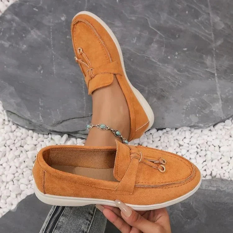 Dame Mokkasiner Ruskind Slip-On Komfortable Hverdags Sko — Image 11