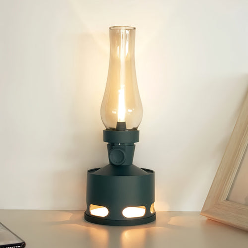 Opditch retro LED lanterne bordlampe i glas – billede 1