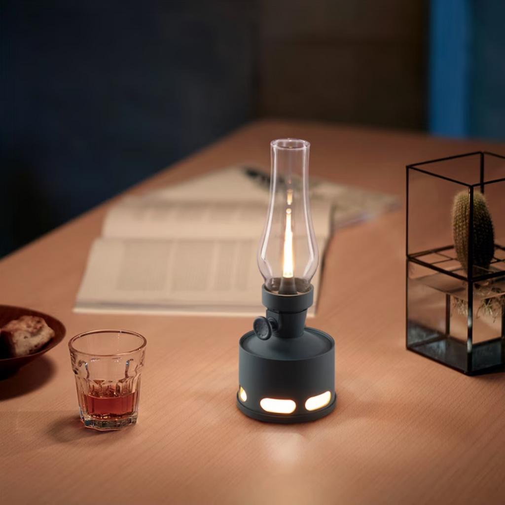 Opditch retro LED lanterne bordlampe i glas – billede 10