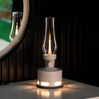 Opditch retro LED lanterne bordlampe i glas – billede 11