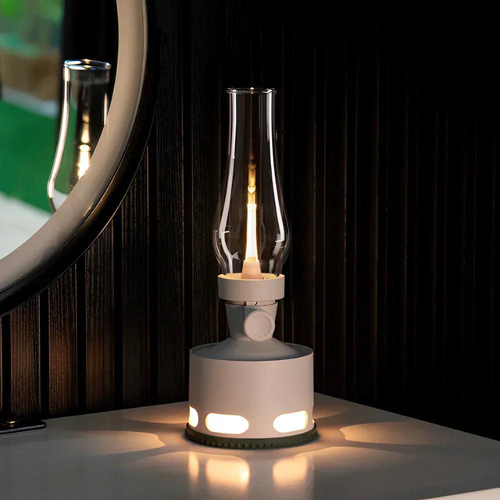 Opditch retro LED lanterne bordlampe i glas – billede 11