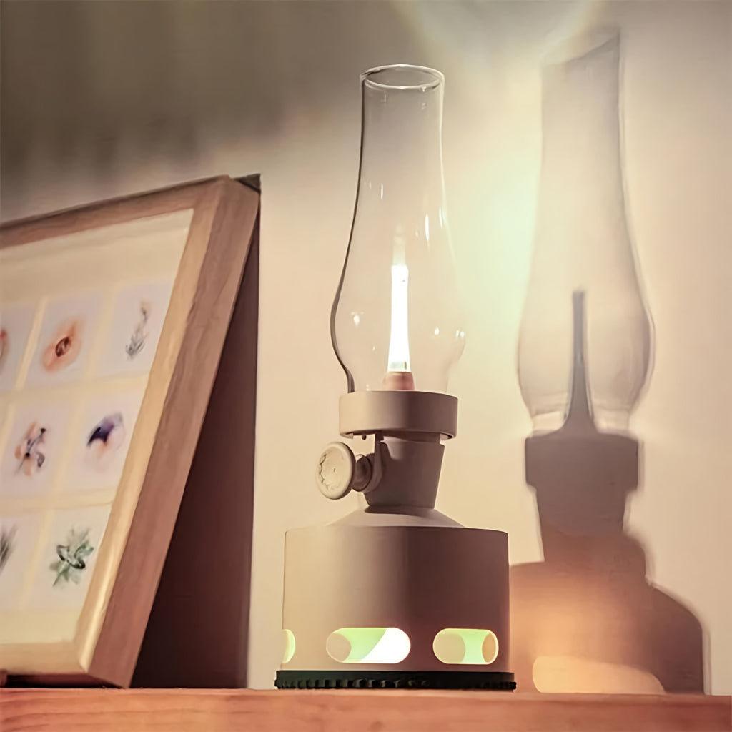 Opditch retro LED lanterne bordlampe i glas – billede 14