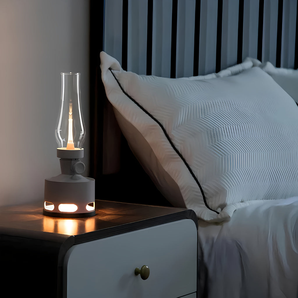 Opditch retro LED lanterne bordlampe i glas – billede 17