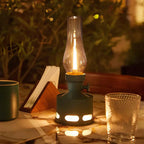 Opditch retro LED lanterne bordlampe i glas – billede 20