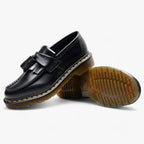 Herre Læder Loafers Sorte Klassiske Sko med Frynser — Image 2