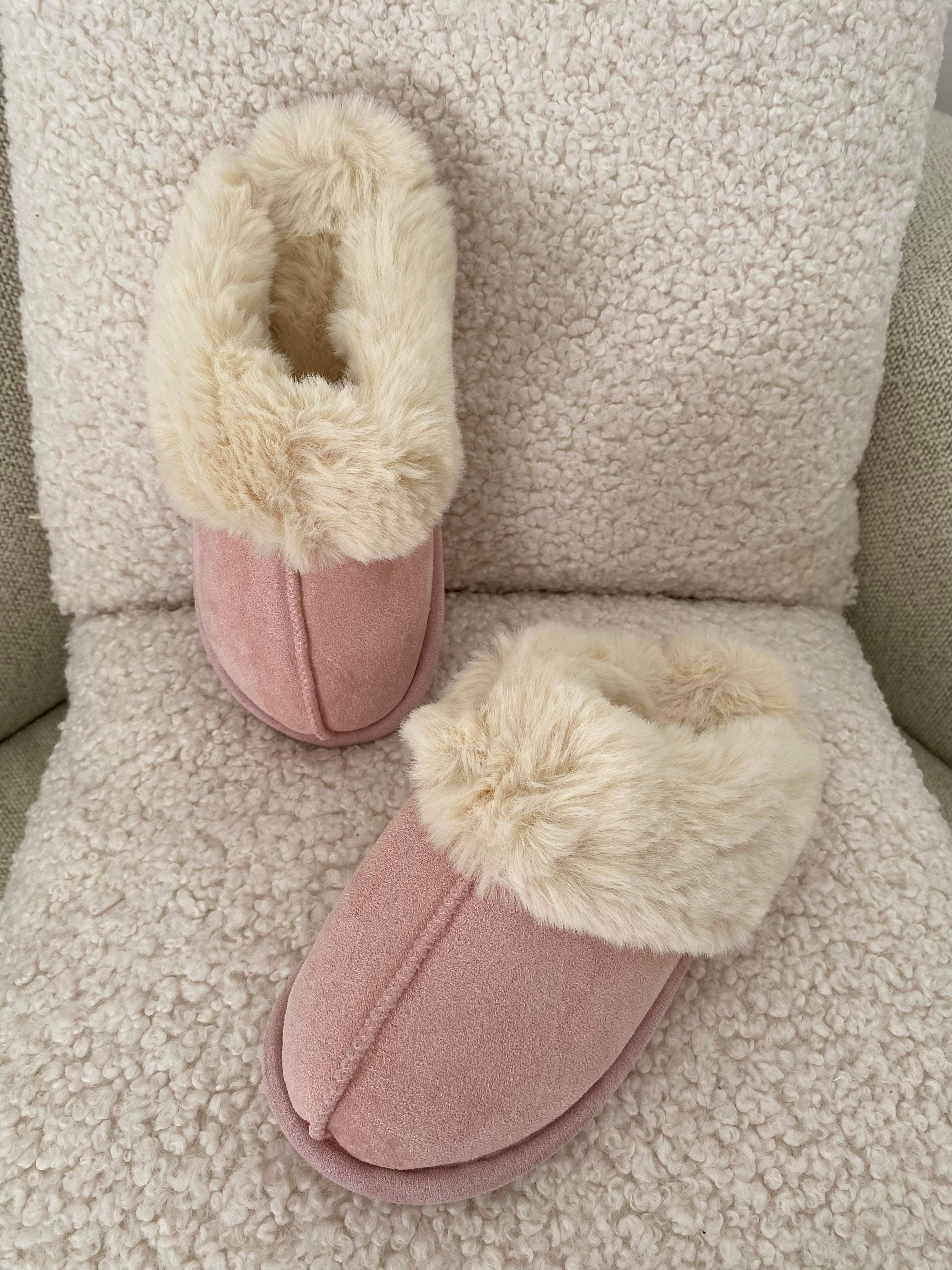 Lyserøde hjemmesko med faux pels til kvinder - Komfortable og varme — Image 2