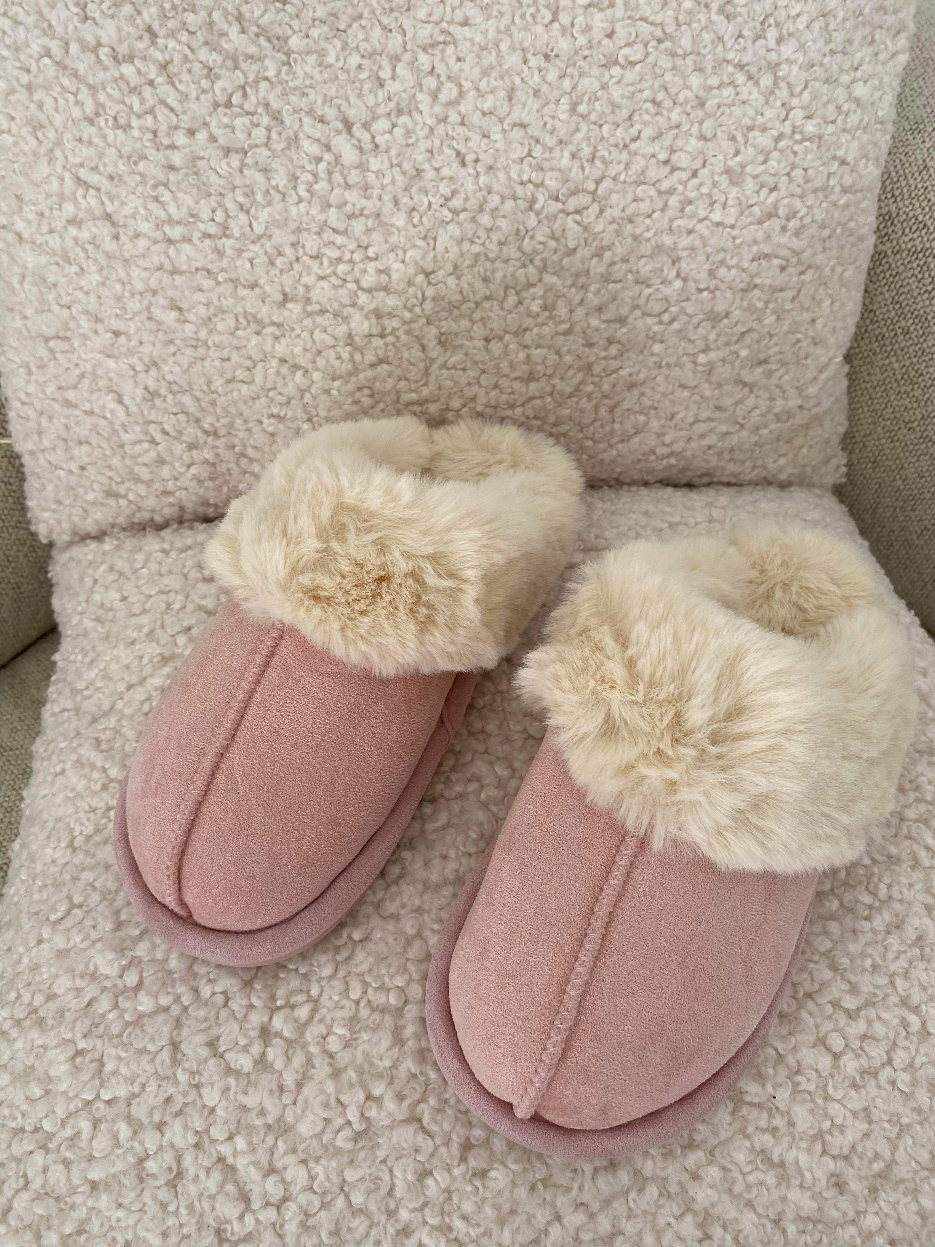 Lyserøde hjemmesko med faux pels til kvinder - Komfortable og varme — Image 4