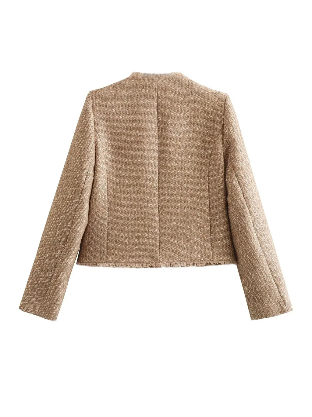Elegant Bouclé Jakke til Kvinder - Beige, Sort, Rød, Hvid - Klassisk Design — Image 4