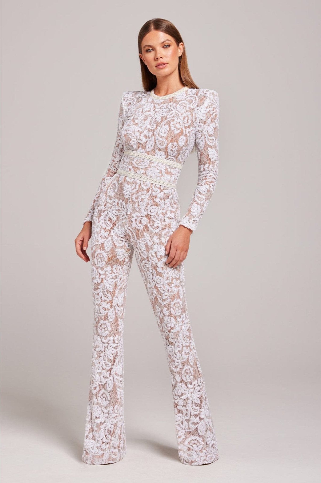 Elegant Jumpsuit i Blonde og Pailletter - Sort & Hvid - XS-XL — Image 12