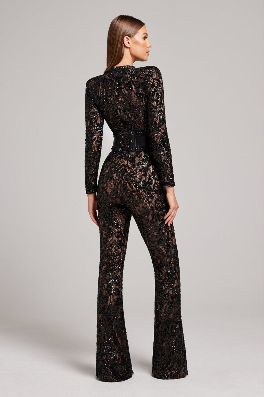 Elegant Jumpsuit i Blonde og Pailletter - Sort & Hvid - XS-XL — Image 2