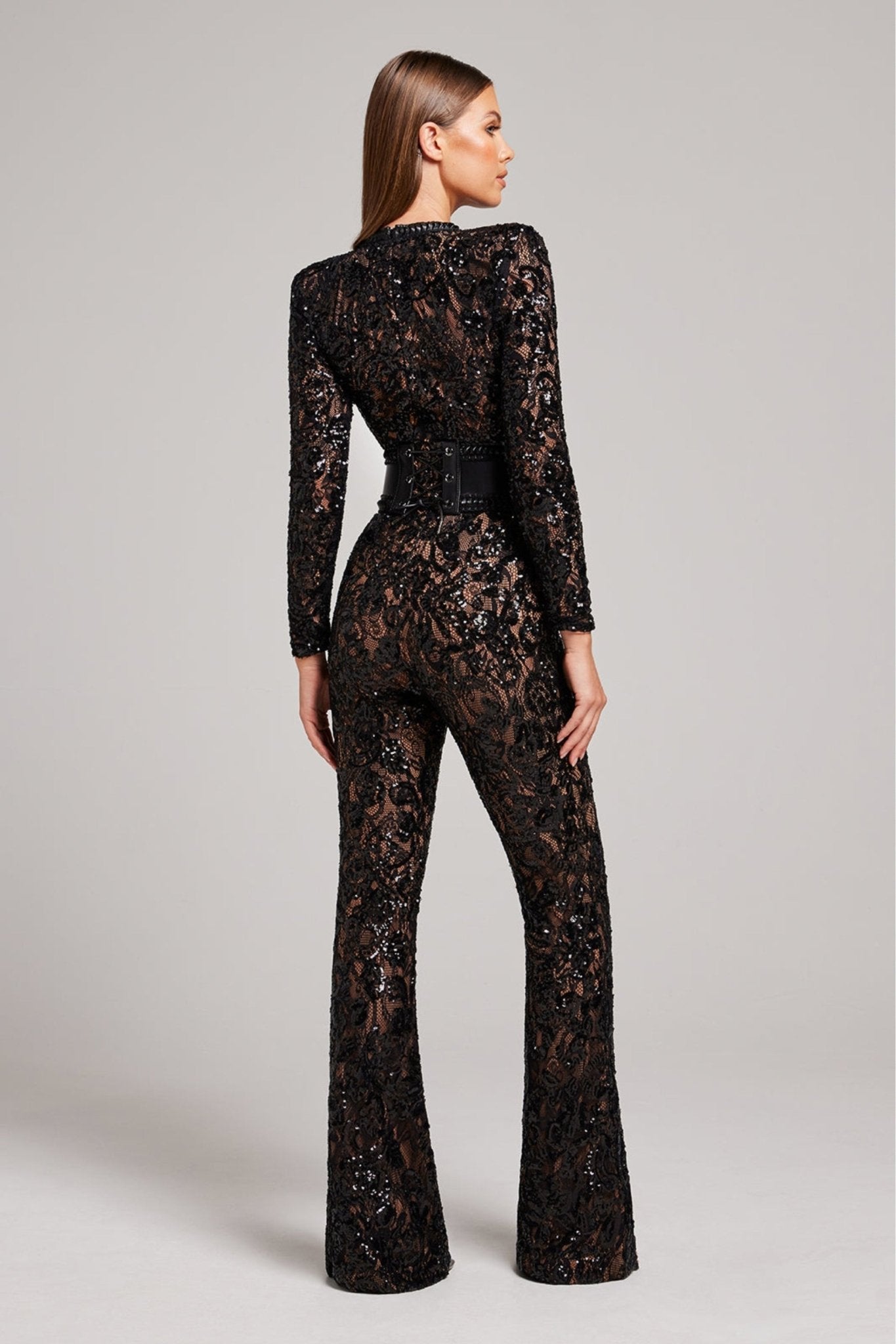 Elegant Jumpsuit i Blonde og Pailletter - Sort & Hvid - XS-XL — Image 2