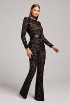 Elegant Jumpsuit i Blonde og Pailletter - Sort & Hvid - XS-XL — Image 5