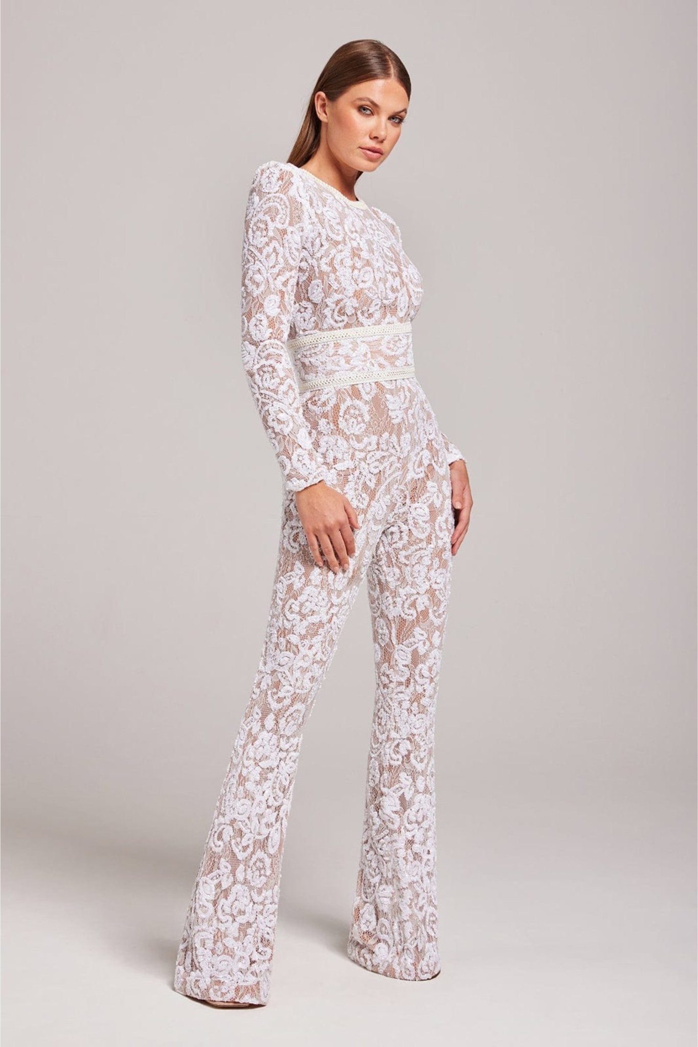 Elegant Jumpsuit i Blonde og Pailletter - Sort & Hvid - XS-XL — Image 7