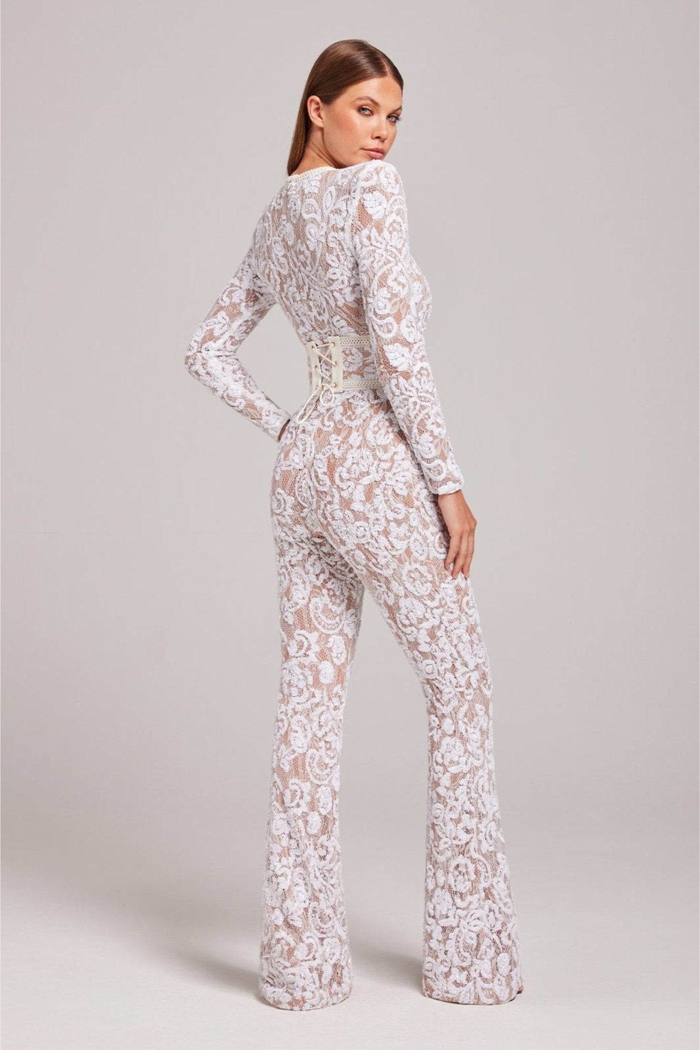 Elegant Jumpsuit i Blonde og Pailletter - Sort & Hvid - XS-XL — Image 8