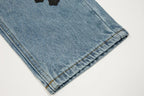 Chrome Hearts Herre Denim Jeans Blå Kryds Applikationer Bomuld — Image 8